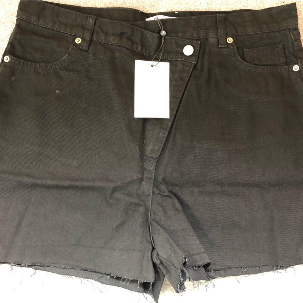 Re Styld Black Jean Shorts